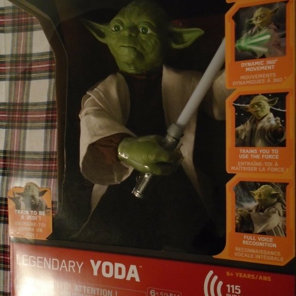 STAR WARS, LEGENDARY YODA, VOICE/ANIMATED ACTION/INTERACTIVE FIGURE. BATTERY OPR - Picture 4 of 8